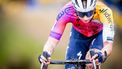 Dutch Lorena Wiebes competes during the women's elite race of the 'GP Sven Nys' cyclocross cycling event, third stage in the X2O Badkamers 'Trofee Veldrijden' competition, in Baal, on January 1, 2023. 
JASPER JACOBS / BELGA / AFP