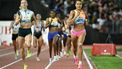 Netherlands' Femke Broeders-Bol (L) and Switzerland's Audrey Werro (R) competes in the women's 800m final during the World Athletics Diamond League athletics meeting at the Stade Olympique de la Pontaise in Lausanne, on August 21, 2026. 
Fabrice COFFRINI / AFP