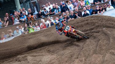 Dutch rider Jeffrey Herlings competes during the motocross MXGP Grand Prix Flanders, race 15/20 of the FIM Motocross World Championship, in Lommel on August 3, 2025. 
JONAS ROOSENS / Belga / AFP