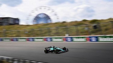 Aston Martin's Canadian driver Lance Stroll drives during the first practice session ahead of the Formula One Dutch Grand Prix at The Circuit Zandvoort, western Netherlands, on August 29, 2025. 
NICOLAS TUCAT / AFP