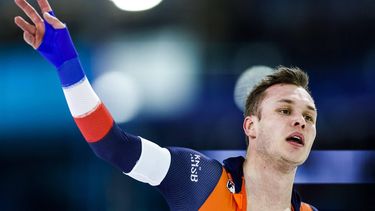HEERENVEEN - Marcel Bosker (NED) tijdens de 5000 meter race op de ISU WK Afstanden schaatsen in Thialf. ANP VINCENT JANNINK