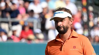 Netherlands' Joost Luiten reacts after his last shot during the final round of the BMW International Open golf tournament in Eichenried near Munich, southern Germany, on June 25, 2023. 
Christof STACHE / AFP
