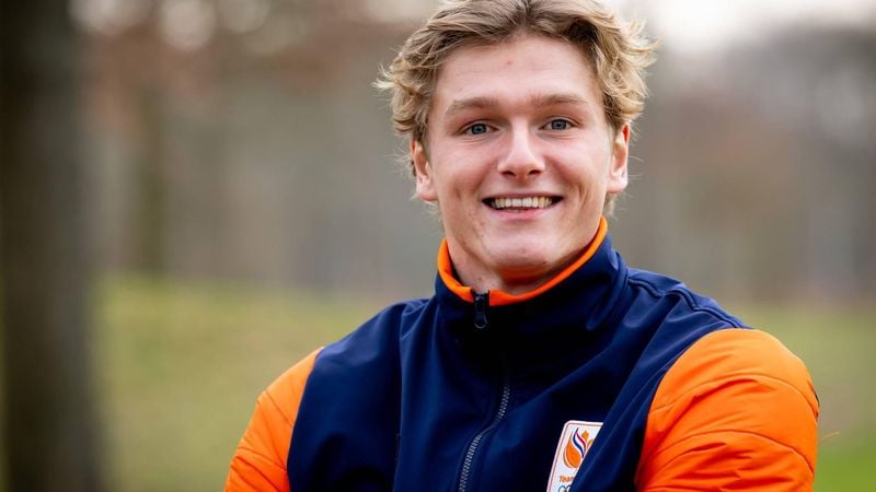 ARNHEM - Timme Koster tijdens de teampresentatie van het bobsleeteam. Zowel de twee- als de viermansbob mag deelnemen aan de Olympische Winterspelen van Milaan Cortina. IRIS VAN DEN BROEK / ANP