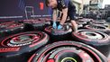 2023-11-22 00:00:00 epa10989255 Mechanics work in the garage of Red Bull Racing ahead of the Abu Dhabi Formula One Grand Prix 2023 at Yas Marina Circuit in Abu Dhabi, United Arab Emirates, 22 November 2023. The Formula One Grand Prix of Abu Dhabi will take place on 26 November 2023.  EPA/ALI HAIDER