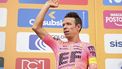 Team EF Education–EasyPost cyclist Colombian Rigoberto Uran celebrates at the podium his team win in the Tour Colombia UCI 2024 in Bogota, Colombia on February 11, 2024. Colombian cyclist Rigoberto Uran, twice on the Giro d'Italia podium and once in the Tour de France, will retire at the end of the 2024 season at the age of 37, announced his team, the EF Education-Easypost.
Luis Acosta / AFP