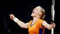DEN HAAG - Susan Lamens in haar partij tegen Katie Boulter tijdens de Billie Jean King Cup tenniswedstrijd, kwalificaties groep F, van Nederland tegen Groot-Brittannië. ANP KOEN VAN WEEL