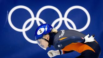 MILAAN - Xandra Velzeboer tijdens de halve finales voor de 500 meter bij het shorttrack schaatsen in de Milano Ice Skating Area op de Olympische Winterspelen van Milaan. SEM VAN DER WAL / ANP