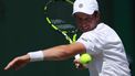 2023-07-07 14:14:29 epa10732189 Botic van de Zandschulp of the Netherlands in action during his Men's Singles 2nd round match against Alejandro Davidovich Fokina of Spain at the Wimbledon Championships, Wimbledon, Britain, 07 July 2023.  EPA/ISABEL INFANTES   EDITORIAL USE ONLY