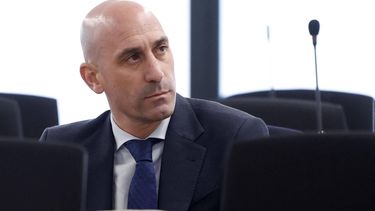 Former president of the Spanish football federation Luis Rubiales, accused of sex assault and coercion over forcible kiss on lips of Spain's player Jenni Hermoso, attends his trial at the court of San Fernando de Henares, east of Madrid, on February 3, 2025. Spain's ex-football federation chief Luis Rubiales on February 3, 2025 goes on trial in Madrid over his forcible kiss on the lips of player Jenni Hermoso. The 47-year-old provoked worldwide outrage after he cupped Hermoso's head and gave her an unsolicited kiss during the medal ceremony after Spain won the 2023 Women's World Cup in Australia.
Chema Moya / POOL / AFP