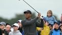 US golfer Tiger Woods watches his iron shot from the 16th tee on the opening day of the 152nd British Open Golf Championship at Royal Troon on the south west coast of Scotland on July 18, 2024. 
Glyn KIRK / AFP