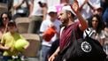 Netherlands' Tallon Griekspoor leaves the court after withdrawing from his men's singles match agaisnt Germany's Alexander Zverev on day 9 of the French Open tennis tournament on Court Suzanne-Lenglen at the Roland-Garros Complex in Paris on June 2, 2025. 
Dimitar DILKOFF / AFP