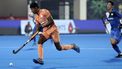 2023-01-25 19:21:43 BHUBANESWAR - Terrance Pieters (NED) in duel tegen Zuid-Korea in de kwartfinales op het WK in India. ANP WILLEM VERNES