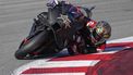 epa11728791 Spanish MotoGP rider Jorge Martin of Aprilia Racing team in action during the training session of the Official Barcelona Test for the 2025 season, at Montmelo racetrack in Barcelona, Spain, 19 November 2024.  EPA/Alejandro Garcia
