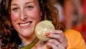 RIO DE JANEIRO - Elis Ligtlee wordt gehuldigd in het Holland Heineken House voor haar gouden medaille bij het keirin baanwielrennen tijdens de Olympische Spelen van Rio. ANP SANDER KONING