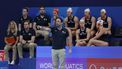 epa11152529 Head coach Evangelos Doudesis of Netherlands gestures during the Women's Water Polo Classification match between Netherlands and Italy at the 2024 FINA World World Aquatics Championships in Doha, Qatar, 14 February 2024.  EPA/MOHAMED MESSARA