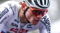 Dutch Mathieu Van Der Poel competes in the men's elite race of Herentals, a stage of the X²O Badkamers Trophy, in Herentals, on December 16, 2023. 
DAVID PINTENS / Belga / AFP
