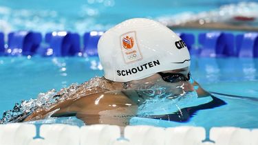 epa11516939 Tes Schouten of Netherlands competes in the Women 200m Breaststroke final of the Swimming competitions in the Paris 2024 Olympic Games, at the Paris La Defense Arena in Paris, France, 01 August 2024.  EPA/ANNA SZILAGYI