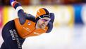 HEERENVEEN - Wesly Dijs (NED) tijdens de 1500 meter voor mannen op de ISU WK Afstanden schaatsen in Thialf. ANP VINCENT JANNINK