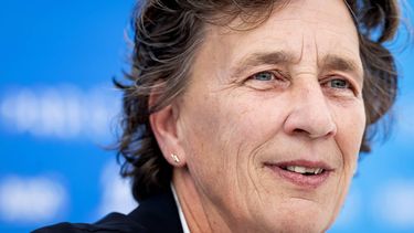 PARIJS - Anneke van Zanen-Nieberg, voorzitter NOC*NSF tijdens een persconferentie in het olympisch dorp van Parijs voorafgaand aan het begin van de Spelen. ANP REMKO DE WAAL