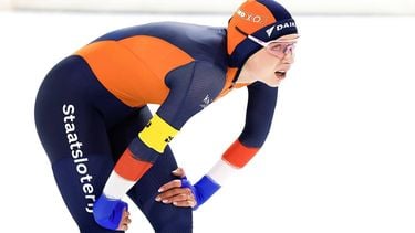 HEERENVEEN - Joy Beune (NED) tijdens de 5000 meter op dag 1 van de wereldbeker schaatsen in het Thialf stadion. ANP VINCENT JANNINK