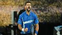 epa11830343 Novak Djokovic of Serbia yells after winning the Men's Singles round 3 match against Tomas Machac of Czechia at the Australian Open Grand Slam tennis tournament in Melbourne, Australia, 17 January 2025.  EPA/JAMES ROSS  AUSTRALIA AND NEW ZEALAND OUT