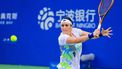 2023-09-30 13:15:54 Tunisia’s Ons Jabeur hits a return against Russia’s Diana Shnaider during the women’s singles final match at the WTA Ningbo Open tennis tournament in Ningbo, in China's eastern Zhejiang province on September 30, 2023.  
AFP
