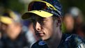 Team Visma - Lease a Bike team's Danish rider Jonas Vingegaard looks on during the team presentation for the 111th edition of the Tour de France cycling race, in Florence in Italy, on June 27, 2024. 
Marco BERTORELLO / AFP