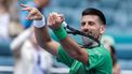 epa11984541 Novak Djokovic of Serbia celebrates winning his Men’s Singles 3rd round match at the 2025 Miami Open tennis tournament in Miami, Florida, USA, 23 March 2025.  EPA/CRISTOBAL HERRERA-ULASHKEVICH