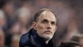 epa11985912 England manager Thomas Tuchel observes the national anthem ahead of the FIFA World Cup 2026 qualification soccer match of England against Latvia, in London, Britain, 24 March 2025.  EPA/TOLGA AKMEN