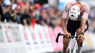 2023-08-06 17:40:20 Netherland's Mathieu van der Poel reacts after winning the men's Elite Road Race at the Cycling World Championships in Edinburgh, Scotland on August 6, 2023. men's Elite Road Race at the Cycling World Championships in Edinburgh, Scotland on August 6, 2023. Netherland's Mathieu van der Poel took first place in the race that began in Scotland's capital city, Edinburgh, and ended with a street circuit in Glasgow. Belgium's Wout van Aert came second with Slovenia's Tadej Pogacar finishing in third place.
Oli SCARFF / AFP