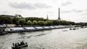 PARIJS - De Seine, waar onder andere een deel van de openingsceremonie wordt gehouden, in aanloop naar de Olympische Spelen. De Franse hoofdstad is van 26 juli tot 11 augustus het toneel voor de Zomerspelen. ANP REMKO DE WAAL
