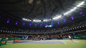 epa13313187 Rafael Jodar (R) of Spain in action during his Men's Singles final match against Alejandro Davidovich Fokina of Spain at the Shanghai Masters tennis tournament in Shanghai, China, 18 October 2026.  EPA/ALEX PLAVEVSKI