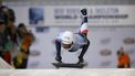epa11945164 Kimberley Bos of the Netherlands competes in the Women's Skeleton heat at the IBSF Bobsleigh & Skeleton World Cup, in Lake Placid, USA, 06 March 2025.  EPA/CJ GUNTHER