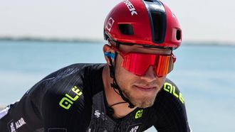 Lidl-Trek's Italian rider Jonathan Milan prepares for the third stage of the UAE Tour cycling event from Umm al-Quwain to Jebel Mobrah in Umm al-Quwain on February 18, 2026. 
Fadel SENNA / AFP