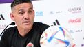 2022-11-30 12:45:51 Canada's English coach John Herdman attends a press conference at the Qatar National Convention Center (QNCC) in Doha on November 30, 2022, on the eve of the Qatar 2022 World Cup football match between Canada and Morocco. 
Patrick T. Fallon / AFP