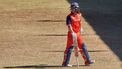 Netherlands' Noah Croes walks back to the pavilion after his dismissal during the ICC Men's Cricket World Cup Qualifier Zimbabwe 2023 final match between Sri Lanka and Netherlands at Harare Sports Club in Harare, on July 9, 2023. 
Jekesai NJIKIZANA / AFP