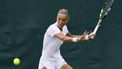 epa12208764 Arantxa Rus of the Netherlands in action during the Women's 1st round match against Caroline Dolehide of the US at the Wimbledon Championships, Wimbledon, Britain, 01 July 2025.  EPA/TOLGA AKMEN  EDITORIAL USE ONLY