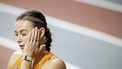 GLASGOW - Nadine Visser na afloop van de halve finale 60 meter horden, tijdens de laatste dag van de wereldkampioenschappen indooratletiek in Schotland. ANP ROBIN VAN LONKHUIJSEN