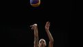 epa11528971 Worthy de Jong of the Netherlands in action during the Men's gold medal game France vs the Netherlands of the 3x3 Basketball competitions in the Paris 2024 Olympic Games, at La Concorde in Paris, France, 05 August 2024.  EPA/YOAN VALAT