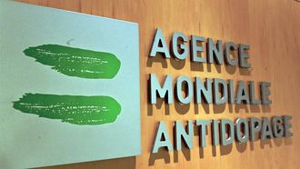 A sign for The World Anti-Doping Agency (WADA) headquarters is seen on December 17, 2020 in Montreal, Quebec. By excluding Russia from major international sporting competitions for the next two years over systematic doping, the Court of Arbitration for Sport made a 