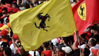 Spectators wave Ferrari banners at the end of the Emilia Romagna Formula One Grand Prix at the Autodromo Enzo e Dino Ferrari race track in Imola on May 19, 2024. 
GABRIEL BOUYS / AFP