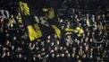 WAALWIJK - Vitessesupporters voor aanvang van de KNVB-bekerwedstrijd tussen RKC Waalwijk en Vitesse in het Mandemakers Stadion. Vitesse zou worden overgenomen door Guus Franke, hij had een deal met een grote Amerikaanse schuldeiser. Maar die is nu afgehaakt, met als gevolg dat Franke de club niet wil overnemen. De overname was voor de KNVB een voorwaarde om Vitesse een proflicentie te geven. ANP FREEK VAN DEN BERGH