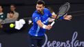 epa11799680 Novak Djokovic of Serbia in action against Rinky Hijikata of Australia during their Brisbane International tennis tournament match at Queensland Tennis Centre in Brisbane, Australia, 31 December 2024.  EPA/JONO SEARLE  AUSTRALIA AND NEW ZEALAND OUT