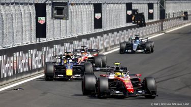MADRID - Max Verstappen (Red Bull Racing) tijdens de Grote Prijs van Spanje op het Madring-circuit. SEM VAN DER WAL / ANP