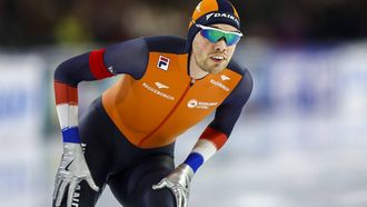 HEERENVEEN - Patrick Roest (NED) reageert na de 1500 meter op de EK afstanden. ANP VINCENT JANNINK