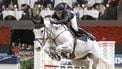 epa12642878 Kim Emmen (Netherlands) rides Imagine N.O.P. during the jump-off of the FEI Jumping World Cup of the CHI Classics Basel international horse show in Basel, Switzerland, 11 January 2026.  EPA/GEORGIOS KEFALAS
