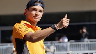 epa11671756 Lando Norris of United Kingdom for Team McLaren during the Driver’s Parade before the Formula One United States Grand Prix, at the Cirtcuit of the Americas in Austin, TX, USA, 20 October 2024.  EPA/JOHN MABANGLO