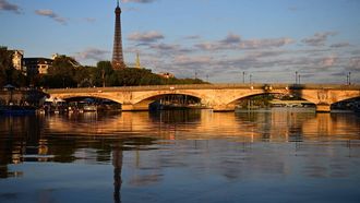 This photograph taken on August 20, 2023, shows the Seine river and the Eiffel Tower in the background ahead of the mixed relay 2023 World Triathlon Olympic Games Test Event in Paris. The swim familiarisation event of the pre-Olympics test swimming competition was cancelled for the second day in a row on August 20, due to excessive pollution which forced organisers to cancel the pre-Olympics event.
Emmanuel DUNAND / AFP