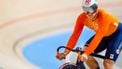 BALLERUP - Jeffrey Hoogland tijdens de first round van de Keirin op de tweede dag van het WK baanwielrennen in de Ballerup Super Arena. ANP IRIS VAN DEN BROEK