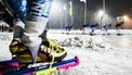 NOORDLAREN - Schaatsers in actie tijdens de tweede marathon op natuurijs van het seizoen. De wedstrijd om het Gewestelijk Kampioenschap Marathon op Natuurijs wordt verreden op de baan van ijsclub De Hondsrug. ANP VINCENT JANNINK